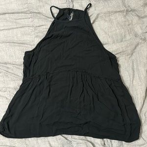 American Eagle black halter flare top